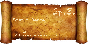 Szatur Bence névjegykártya